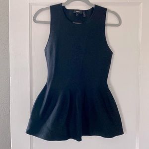Theory black peplum top